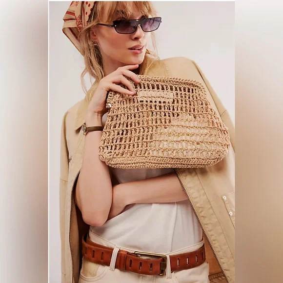 Free People Crochet Clutch Set - Brown Only - Picture 2 of 4